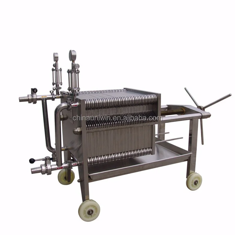 Hydraulic Red Wine Filter Press Food Grade Stainless Steel Wine Filter