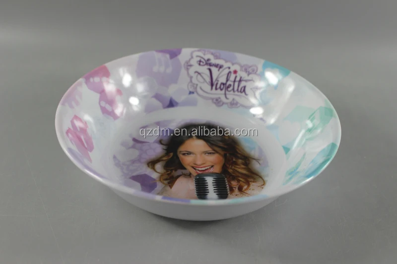 Custom made LOGO plastic kids noodle bowl for girl