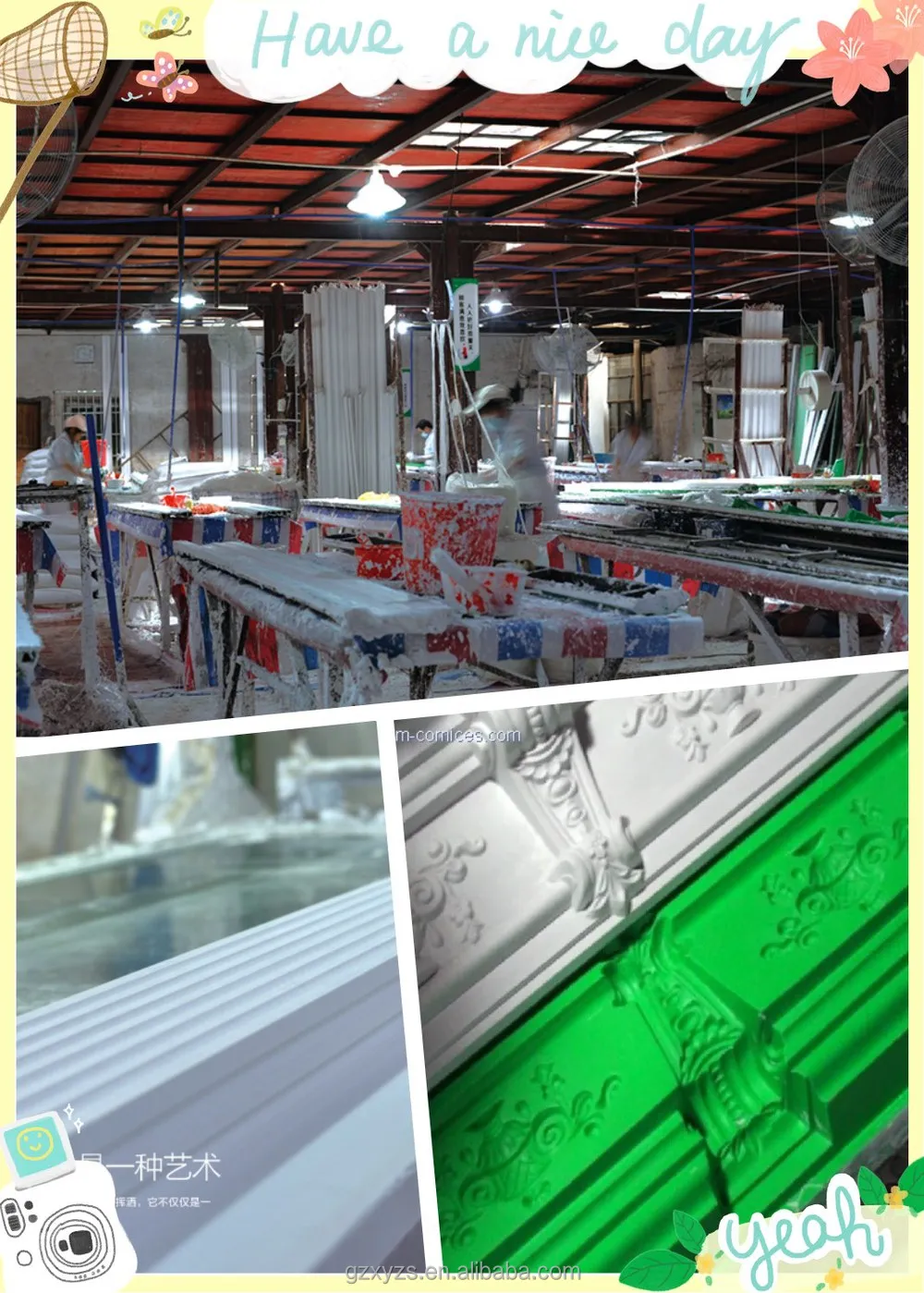 Fiber Glass Reinforced Plastic Moulds For Making Gypsum Cornice