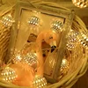 LED battery section hollow ball pendant wrought iron ball string Christmas day wedding string light