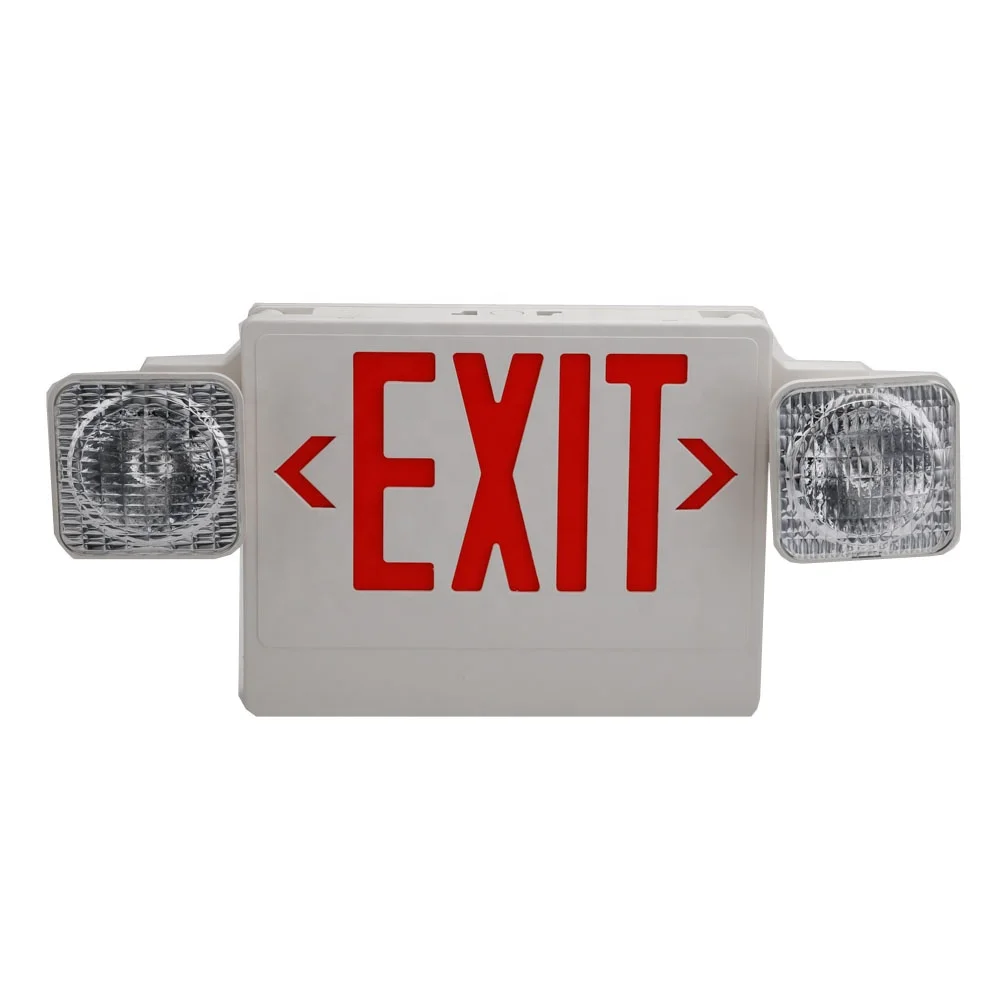 10W Compass with 2 adjustable light  Red/green letter led Emergency light safe exit sign use for  indoor