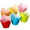 Colorful 50g Grease proof Tulip Paper Baking Cups