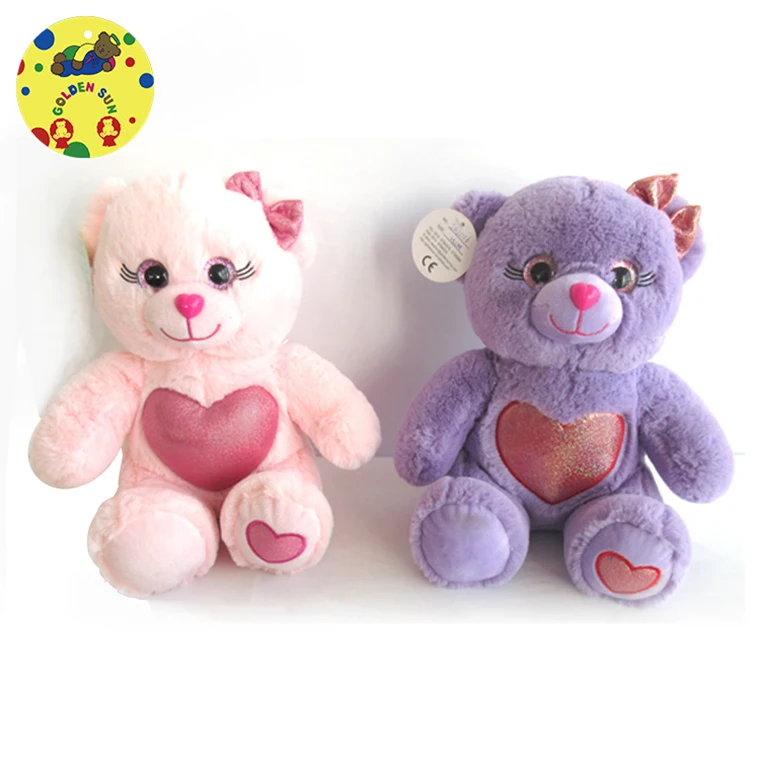 Oso De Peluche Rosa Y Azul Con Corazón Rojo Buy Oso De Pelucheoso