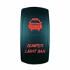 RED BUMPER Lights On/Off Laser Rocker Switch 5 Pin Led 12V UTV Boat Truck