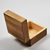 Unfinished Plain Natural Hinged Wooden Box for Crafts Crafting