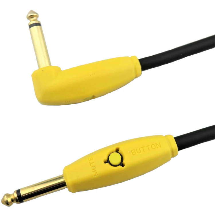 High Quality 1/4" Ts Instrument Cable Mute Switch 6.35mm Guitar Cable