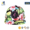 custom print floral high snapback cap