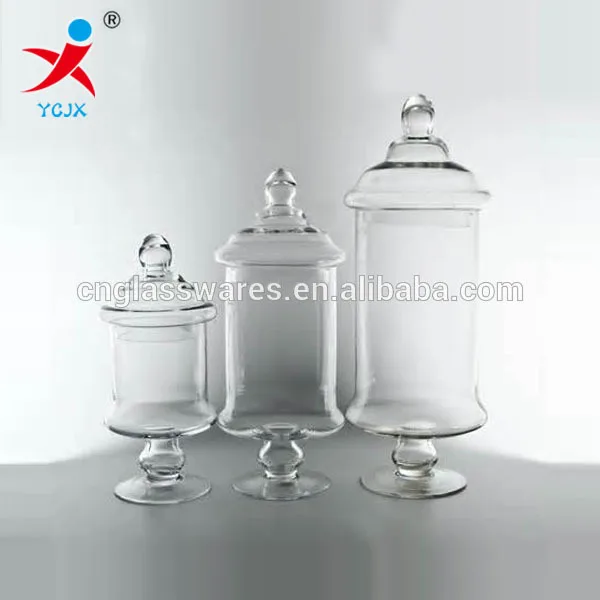 Home Decoration Large Clear Glass Storage Jar With Lids Buy