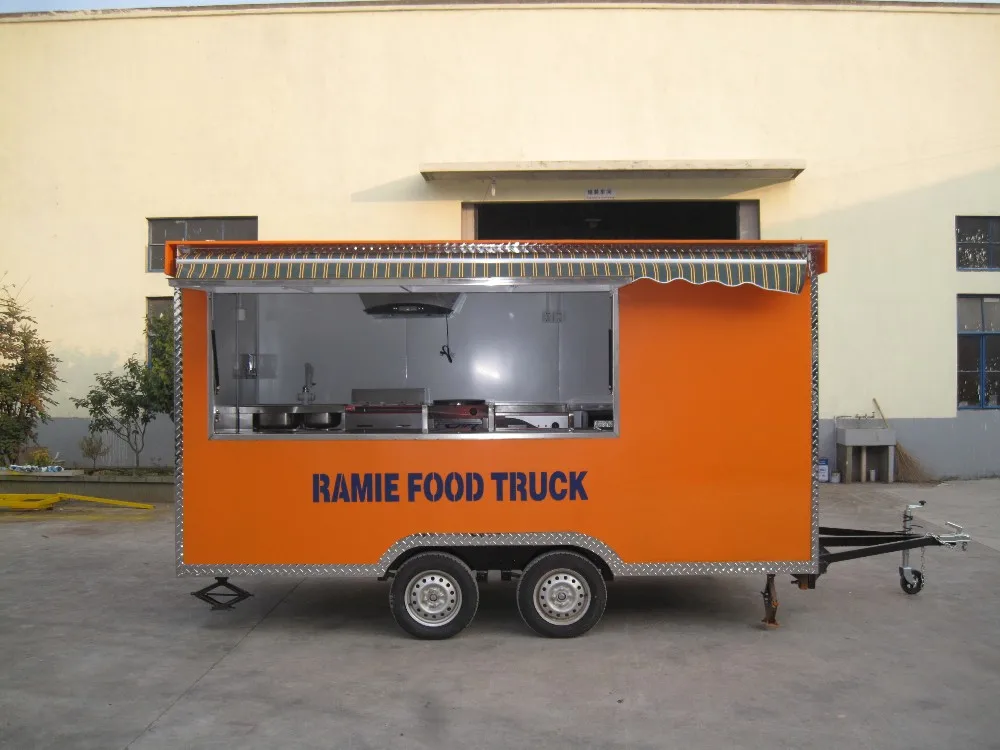 2022 Stainless Steel 4m Mobile Food Trailer Street Kitchen Catering