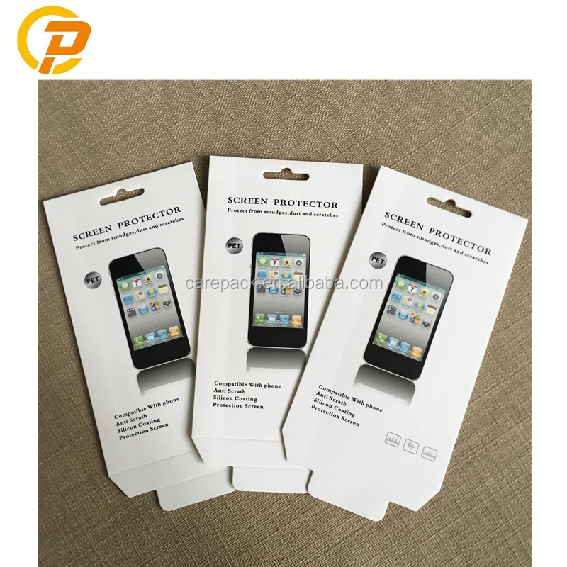 Custom Printed Retail Envelop Tempered Glass Screen Protector Packaging