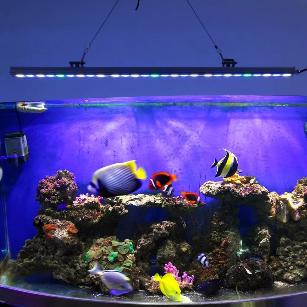MingDak 24//7 Submersible Aquarium Light for Fish Tank,Auto Turn on//Off Day//Night Cycle,3 Stage Timer for Timing,3 Lighting Mode,True 660Nm RED LEDs,Brightness Adjust,18 LEDs 7.5 Inch