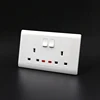 Durable service new import power socket uk 2 gang 3 pin socket