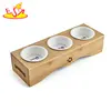 Wholesale unique creative wooden raised dog food bowls for sale W06F062