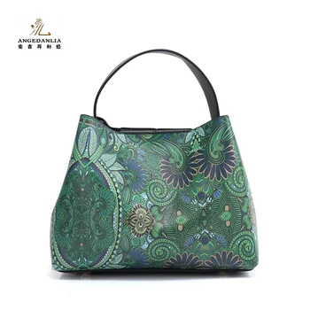 Casual Designer Green Leather Tote Handbag Bags Casual Designer Green Leather Tote Handbag Bags