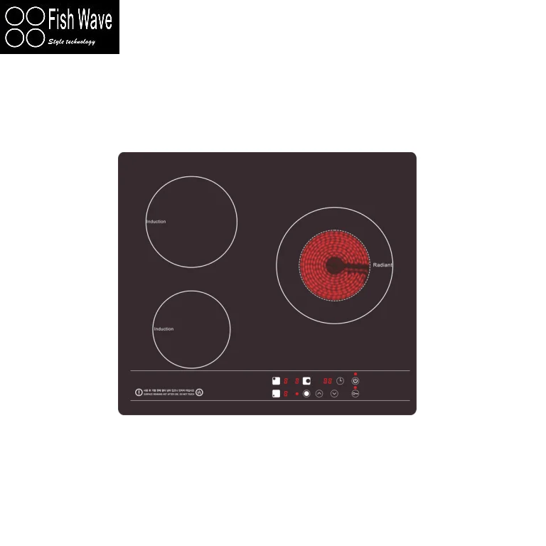 Etl Approval Black Color Crystal Plate Two Burner Home Cooking