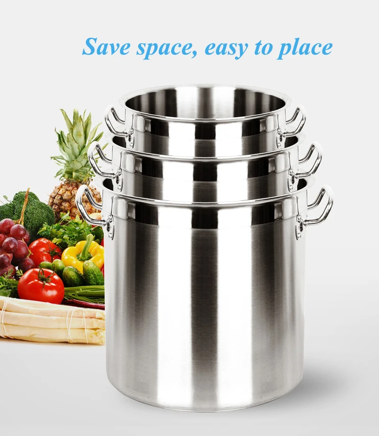 201/304 Stainless Steel / Aluminum Stock Pot With 20 Liter - Buy ...