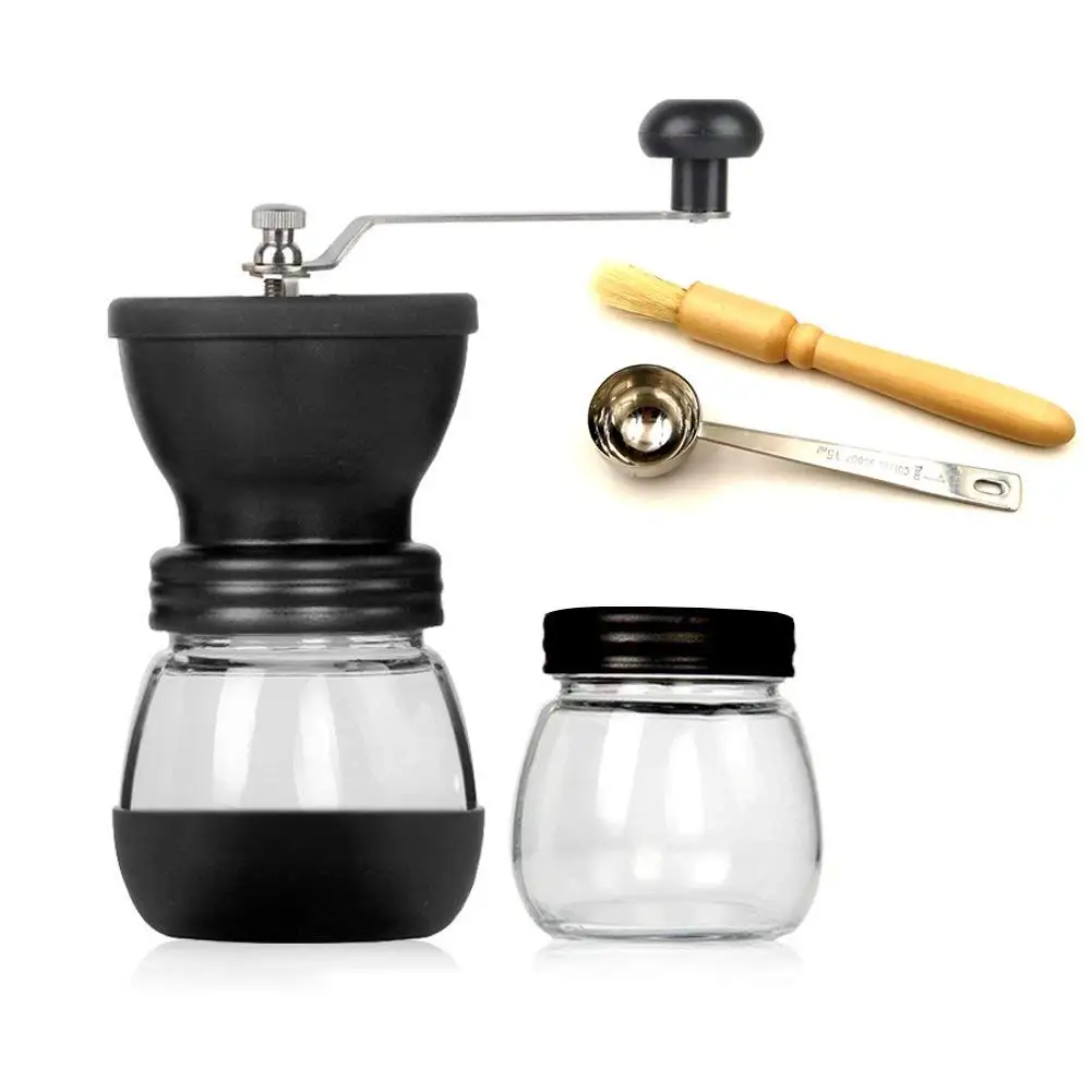 Ground Coffee Storage Find Deals On Get Quotations Manual Coffee Grinder With Storage Jar 350ml 12oz Mill Ceramic Burrs