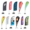 Custom Advertising Fabric Rectangle Teardrop Feather Swooper Beach Flag Pole Beachflag Banner