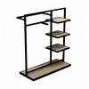 Wood metal bag display stand display shelf stand for hanging items for clothing retail store