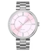 2019 New girls fashion brand waterproof stainless steel case back logo design hand watch women ladies
