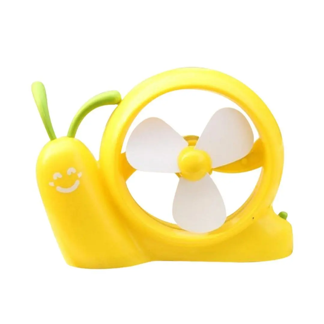 Rumas Portable Snail Fan USB Power Laptop Desk Cooling Cooler Air Fan USB Cooler (Yellow)