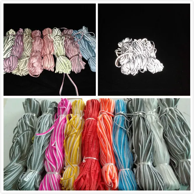 product-718-718 3mm 3.5mm 0.3cm Transparent Pvc Plastic Hi Viz Reflective Sewing Piping Trim Strips Strap Reflect Cord for Backpack Bag Luggage