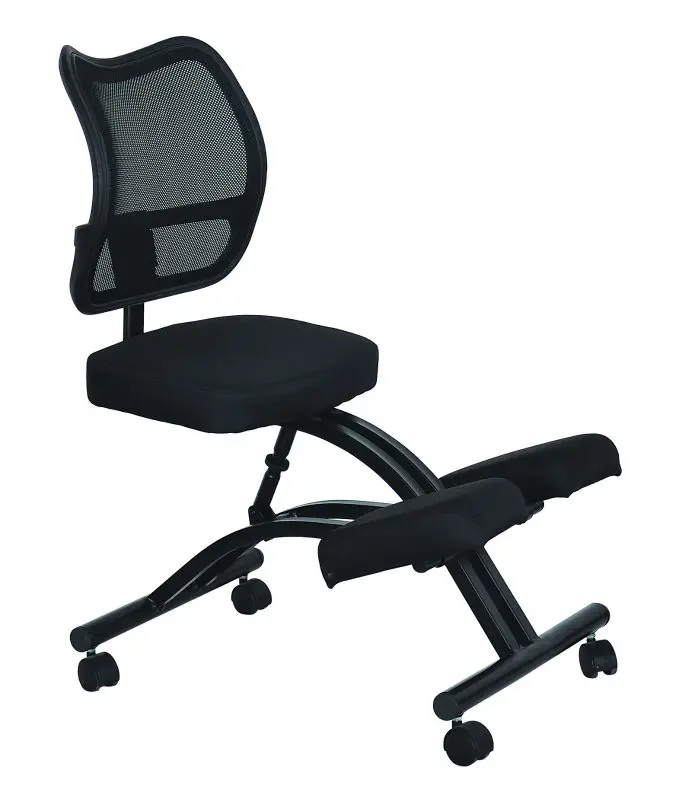 Quality Leather Kneeling Chair Ergonomic Design For Typing Steel