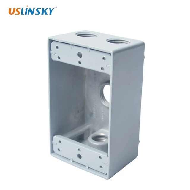 Aluminium Electric Junction Box 4out Let Holes 1/2"hole 18.3cubic Inch