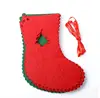Cheap polyester felt hang stocking gift craft garland Christmas long beard gnomes ornament sock shape dry tree branch decoration