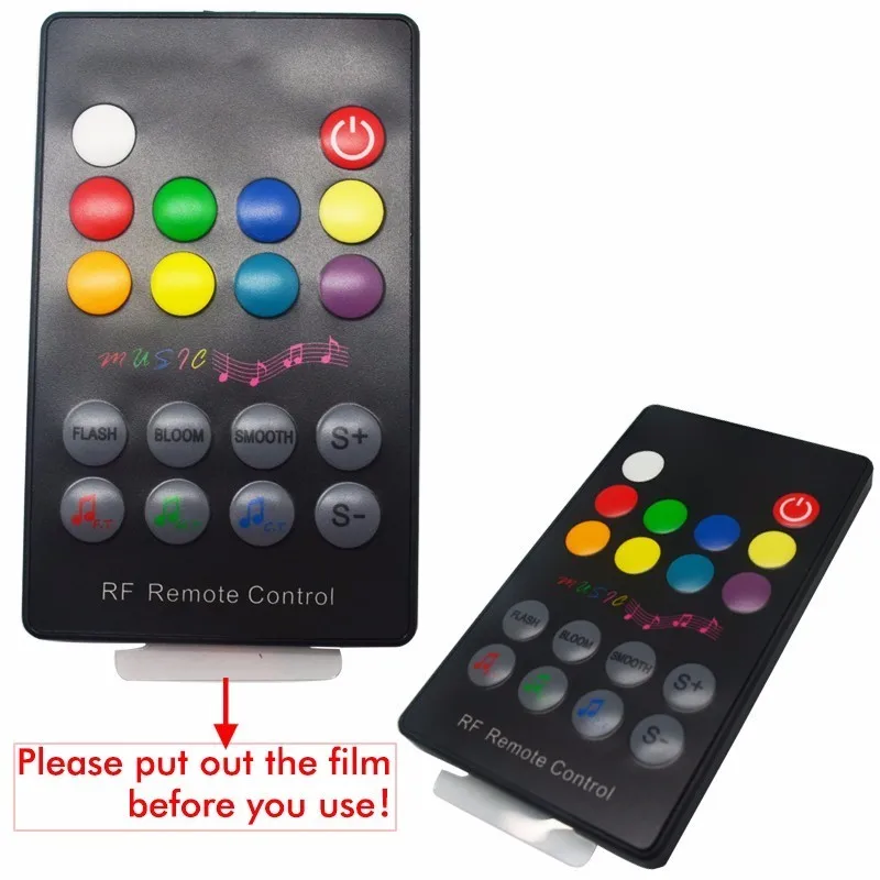 RGB DC12V 24V Audio Sound 12A Wireless Remote to Control Strip Light