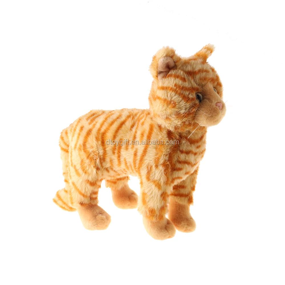 realistic stuffed orange tabby cat