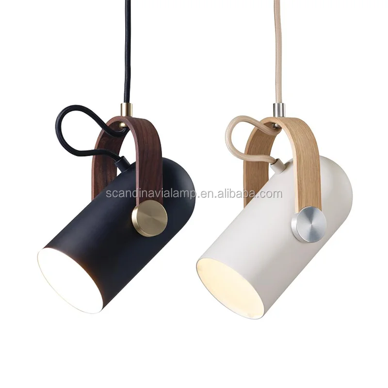 Creative flexible track light kitchen decoration wooden pendant lamp lighting