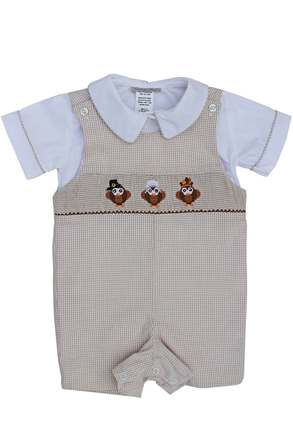 boy smocked thanksgiving outfit