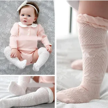 newborn girl knee high socks