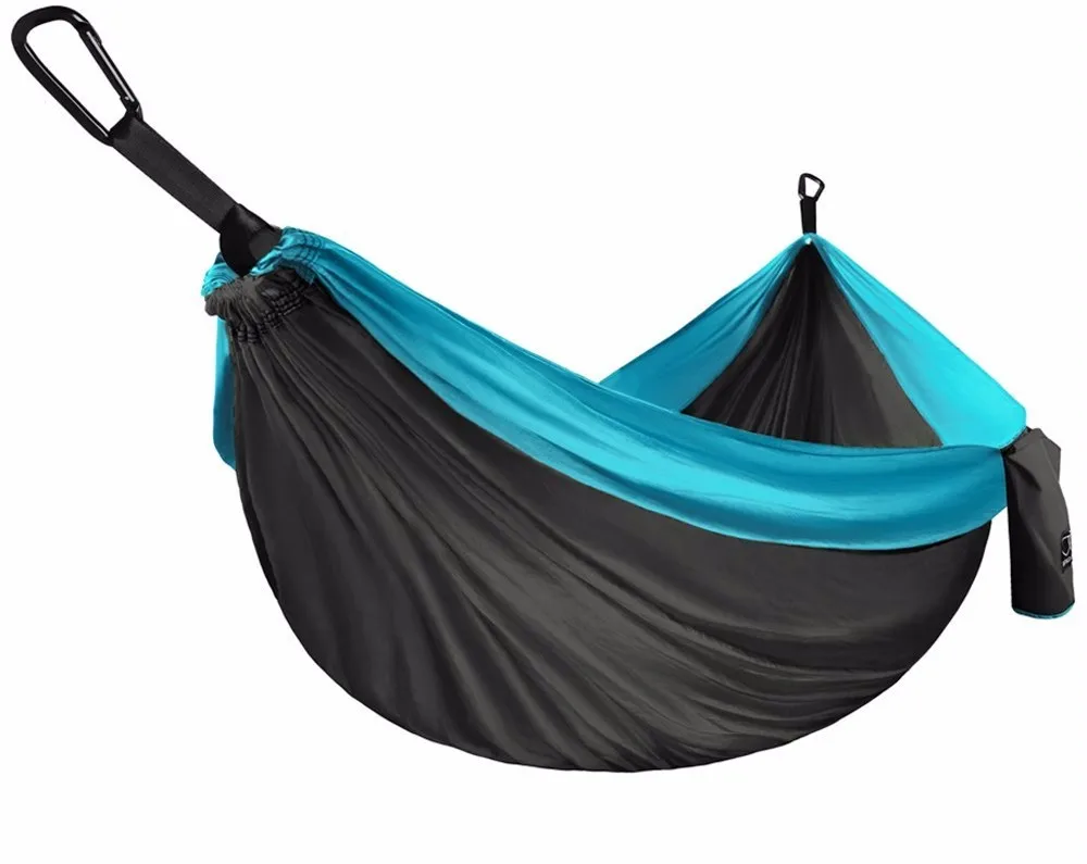 Lightweight Parachute Hammock Camping Chair 210t Nylon Color Blocking