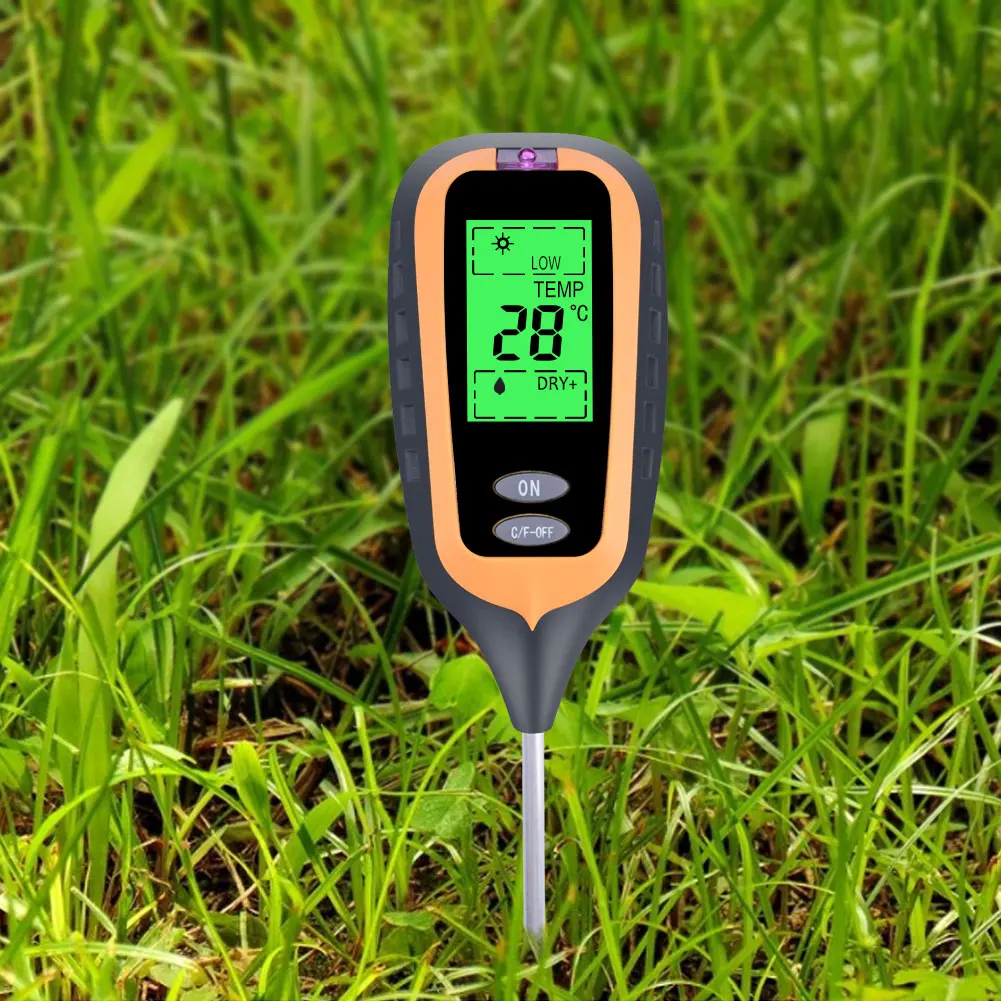 2018 New 4 In 1 Digital Soil Ph Meter Moisture Meter Temperature