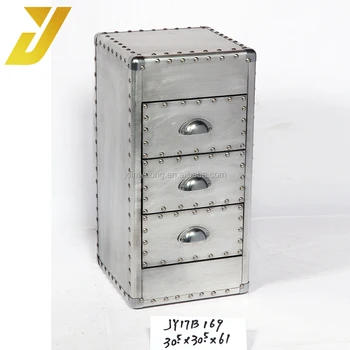 Small Narrow Aluminum Storage Cabinet With 3 Drawers Buy