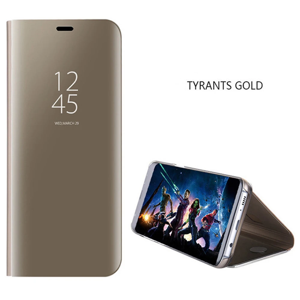 OTAO Clear View Mirror Phone Case For iphone XR XS MAX X 8 7 6 6S Plus Flip Cases Back cover Luxur Leather Grossy Caso Coque