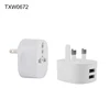 Wholesale 10W 2USB Wall Mounted Travel Charger Adapter With EU AU US UK Pluges