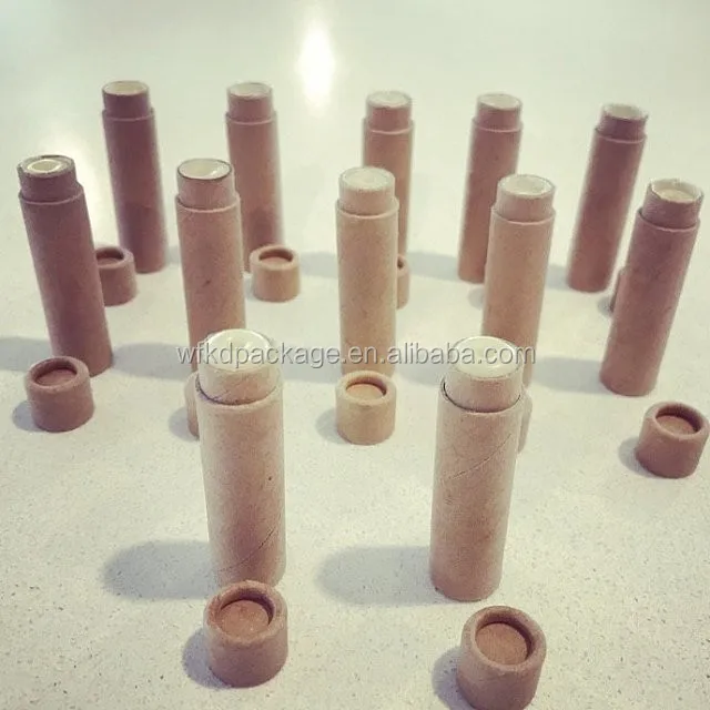 Paperboard containers cosmetic lip gloss tubes packaging lip balm tube paper eco friendly HTB1sK7QaEjrK1RkHFNRq6ySvpXac