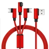 Free Shipping Durable 90 Degree 2.4A Multi Plug 3 in 1 Usb Micro Type C Fast Charging Mobile phone Cable