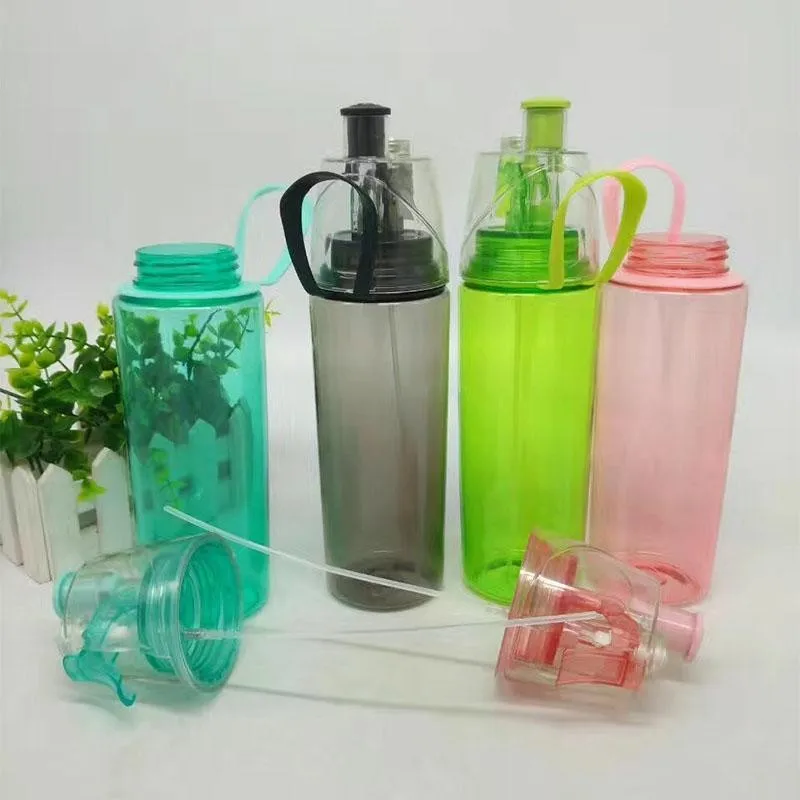 Custom Logo Cheap Water Bottle Plastic Bpa Free Tritan Sport Drink Mist Spray Plastic Water