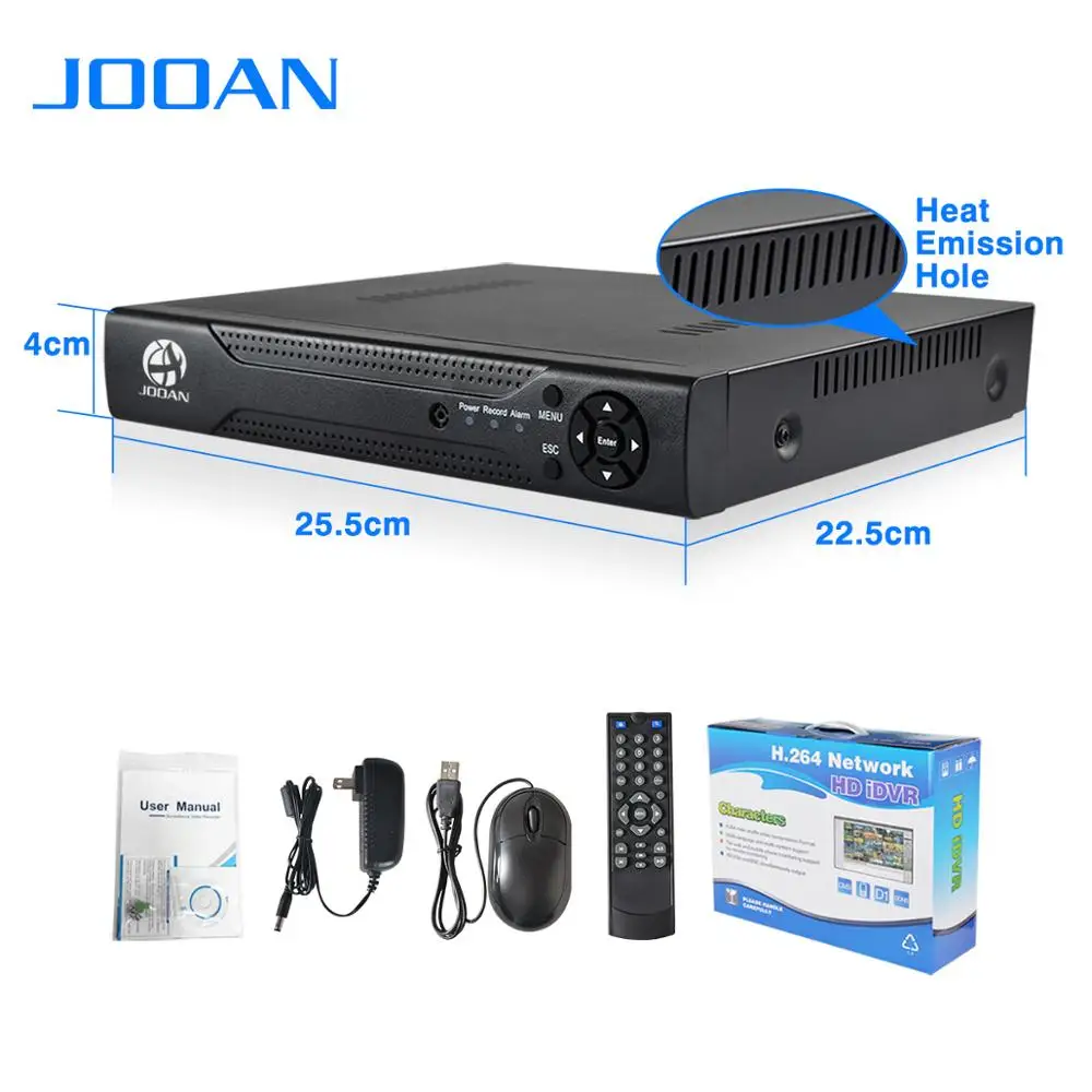 Jooan Hot selling JA-4204T high technology AHD DVR 1080N 4CH H.264 Cloud