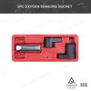 3 pc Oxygen Sensor Socket Wrench O2 Tool Remover Installer 6 Points Socket Set(VT01043)