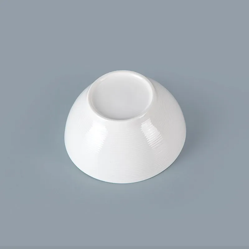 product-Wholesale Porcelain Deep Ceramic Bowl,White Porcelain Serving Bowl For Hotel Restaurant^-Two