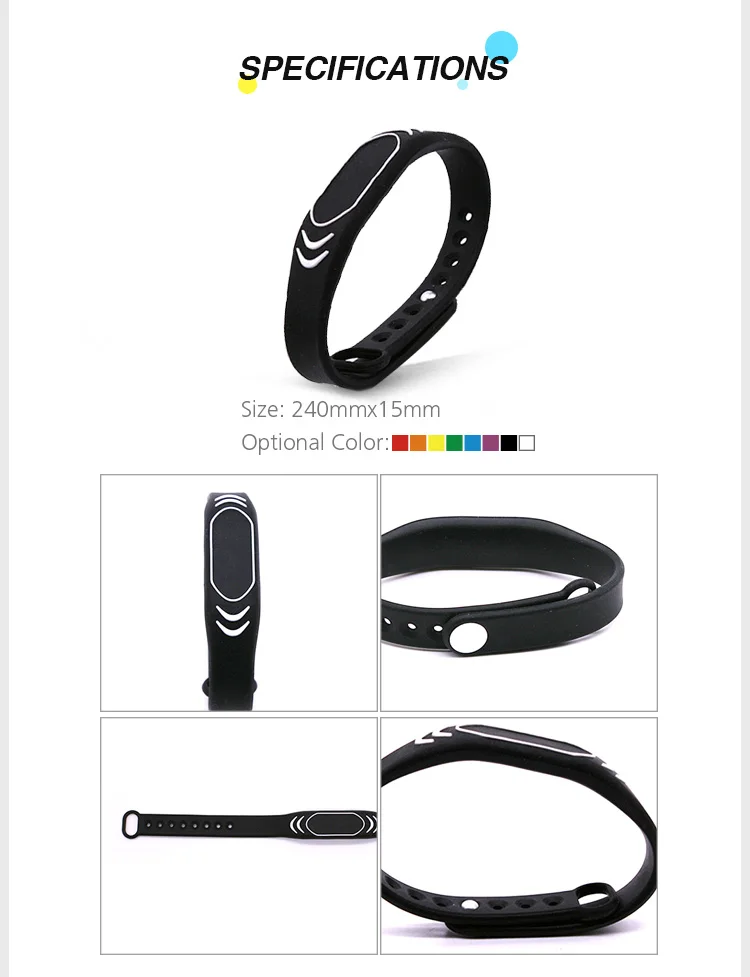 High Performance Rfid Wrist Tag Waterproof Reusable Wristband Rfid ...