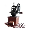 Amazon Top Seller Product Mini Wood Manual Coffee Mill Stand Bowl Antique Hand Operation Bean Grinder