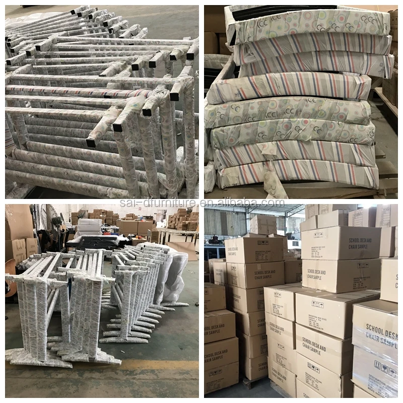 classroom chair with writing pad