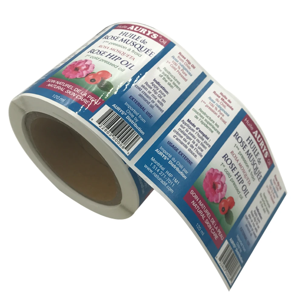 Imperm&eacute;able &Agrave; L'eau personnalis&eacute; Vinyle Auto-Adh&eacute;sif &Eacute;tiquette Autocollant Pour Cosm&eacute;tiques