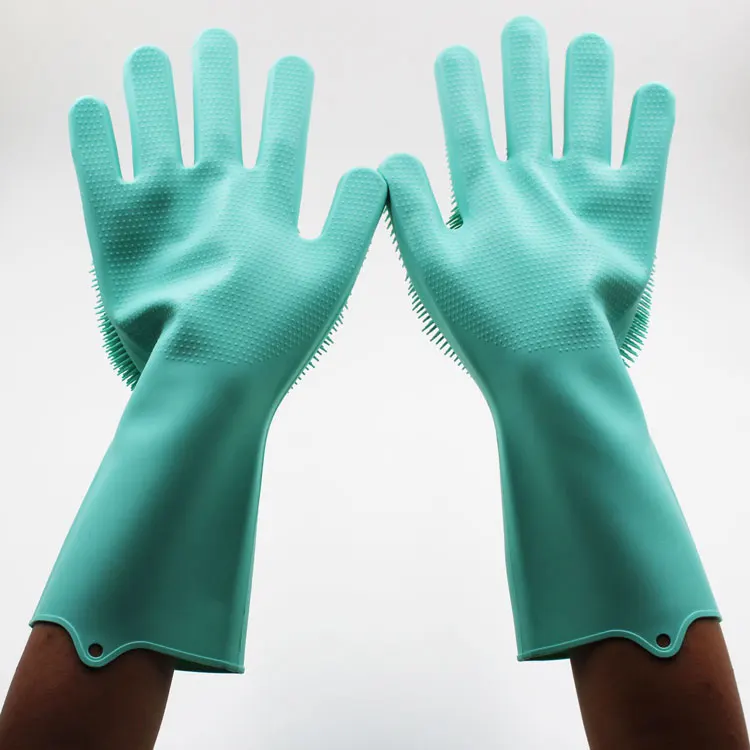 Ecofriendly Magic Dishwashing Silicone Gloves Cleaning Silicone
